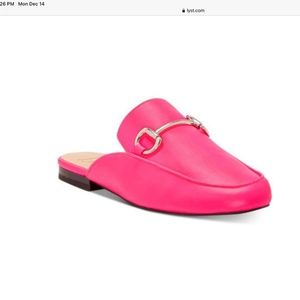 NIB I.N.C. Gilia Mules Hot Pink Sz 6.5